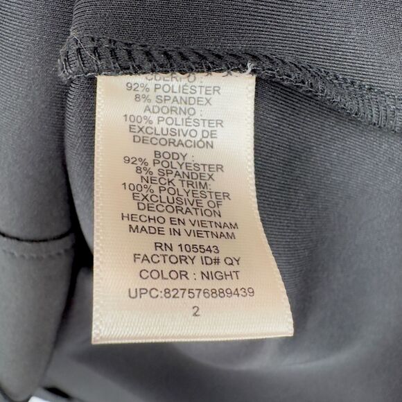 Elie Tahari Black‎ Front Zip Fit & Flared Skirt Sleeveless Scuba Dress Size 2 - Picture 4 of 8